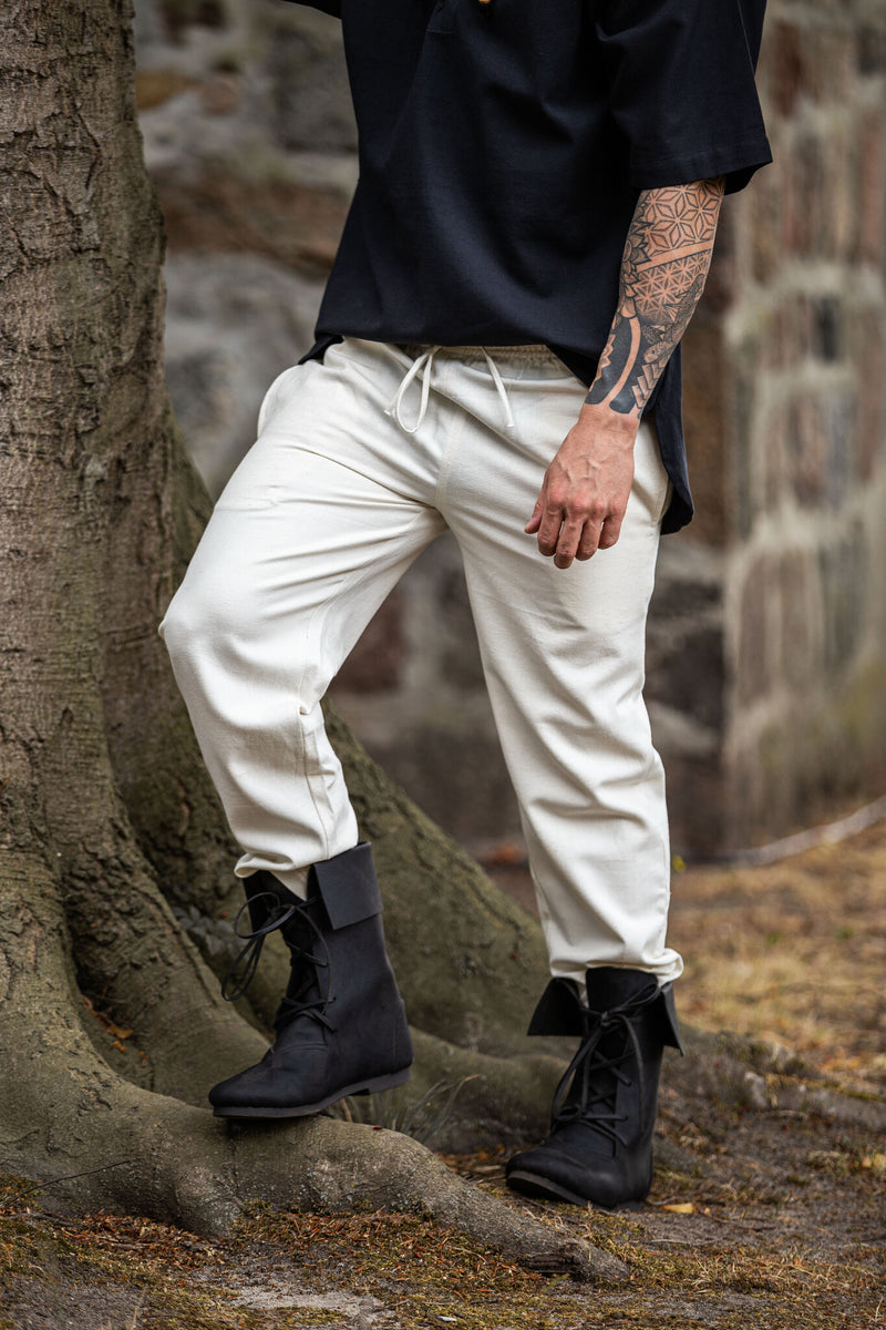 Katoenen broek Alin, crème