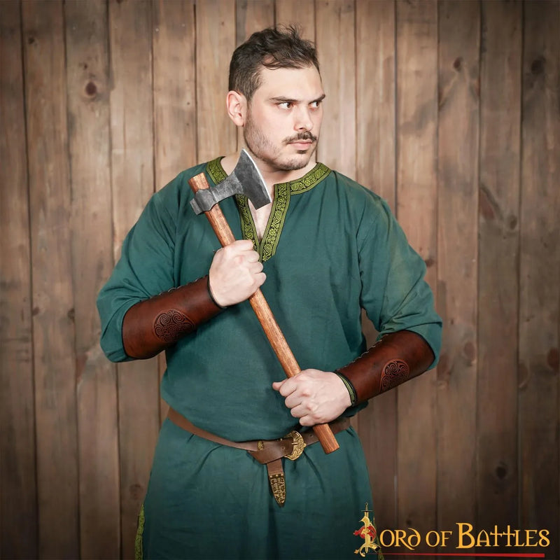 Leren bracers Ingalvur, lang