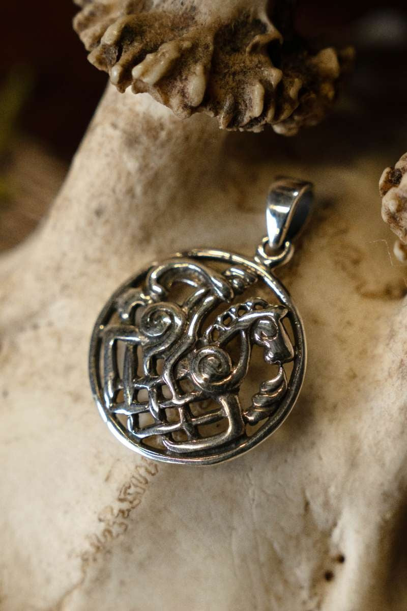Vikinghänge Sleipnir och Odin, sterling silver 