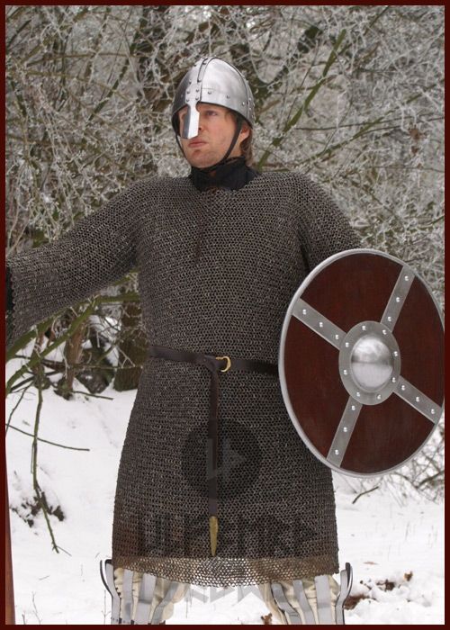 Hauberk, gemixt, platte rngen, ronde klinknagels, 6 mm