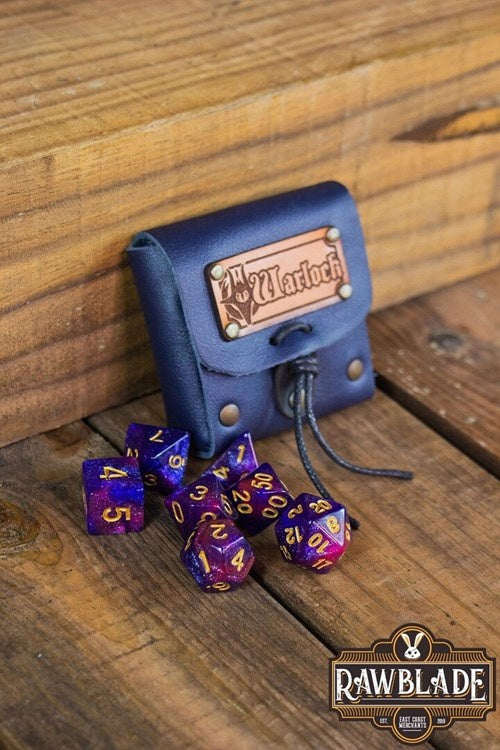 Dice bag met set dobbelstenen Warlock