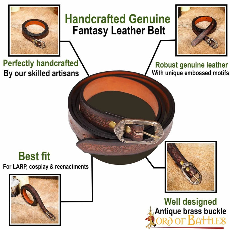 Leren riem Melian, 130 cm, bruin