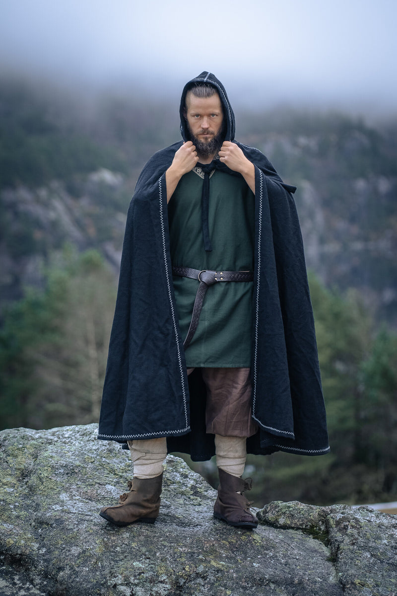 Mantel Valdemar, zwart, wolmix