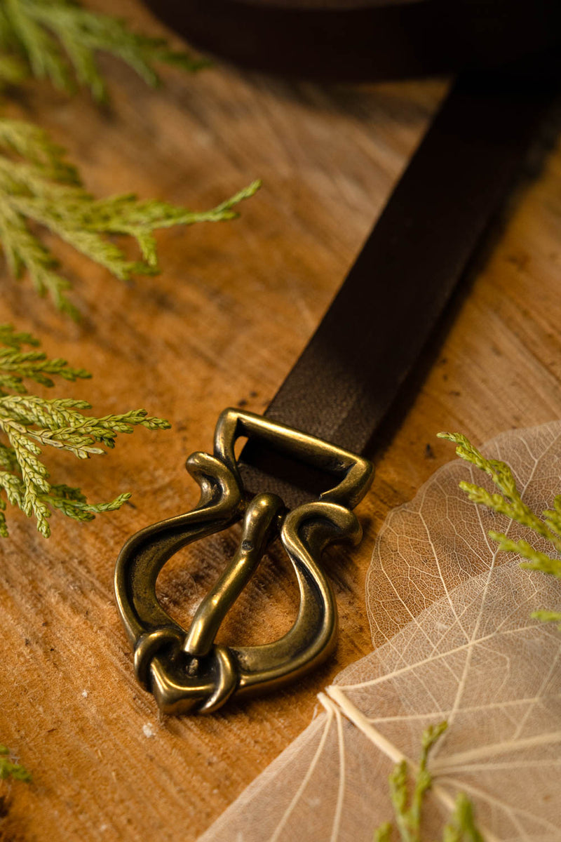 Läder bältesrem 15 mm / 190 cm, brun 