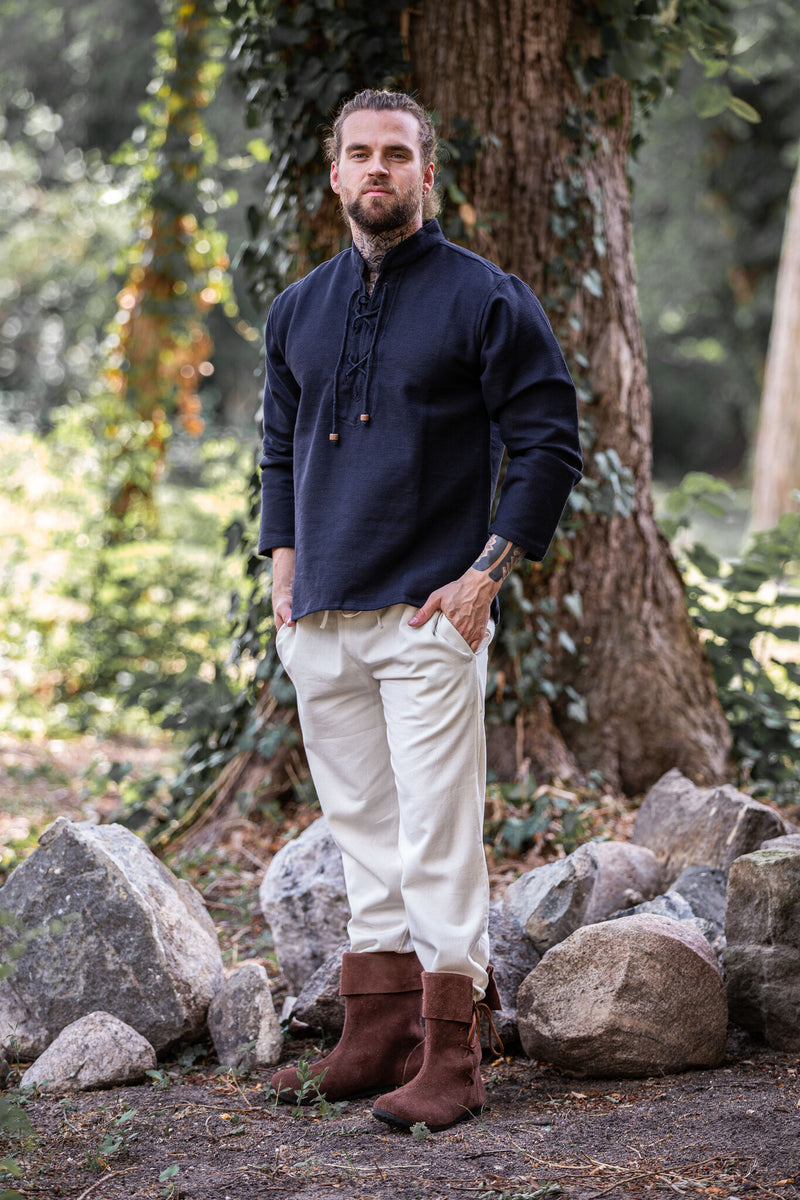 Chemise en coton épais, noir 