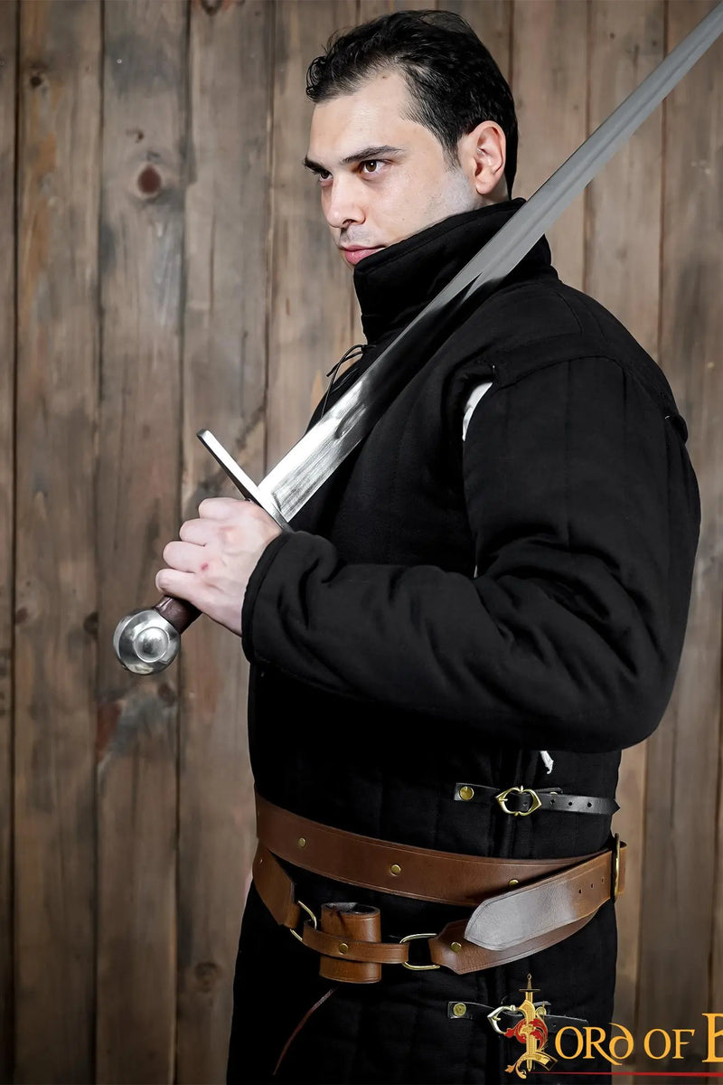 Cintura con supporto per spada, 204 cm, marrone 