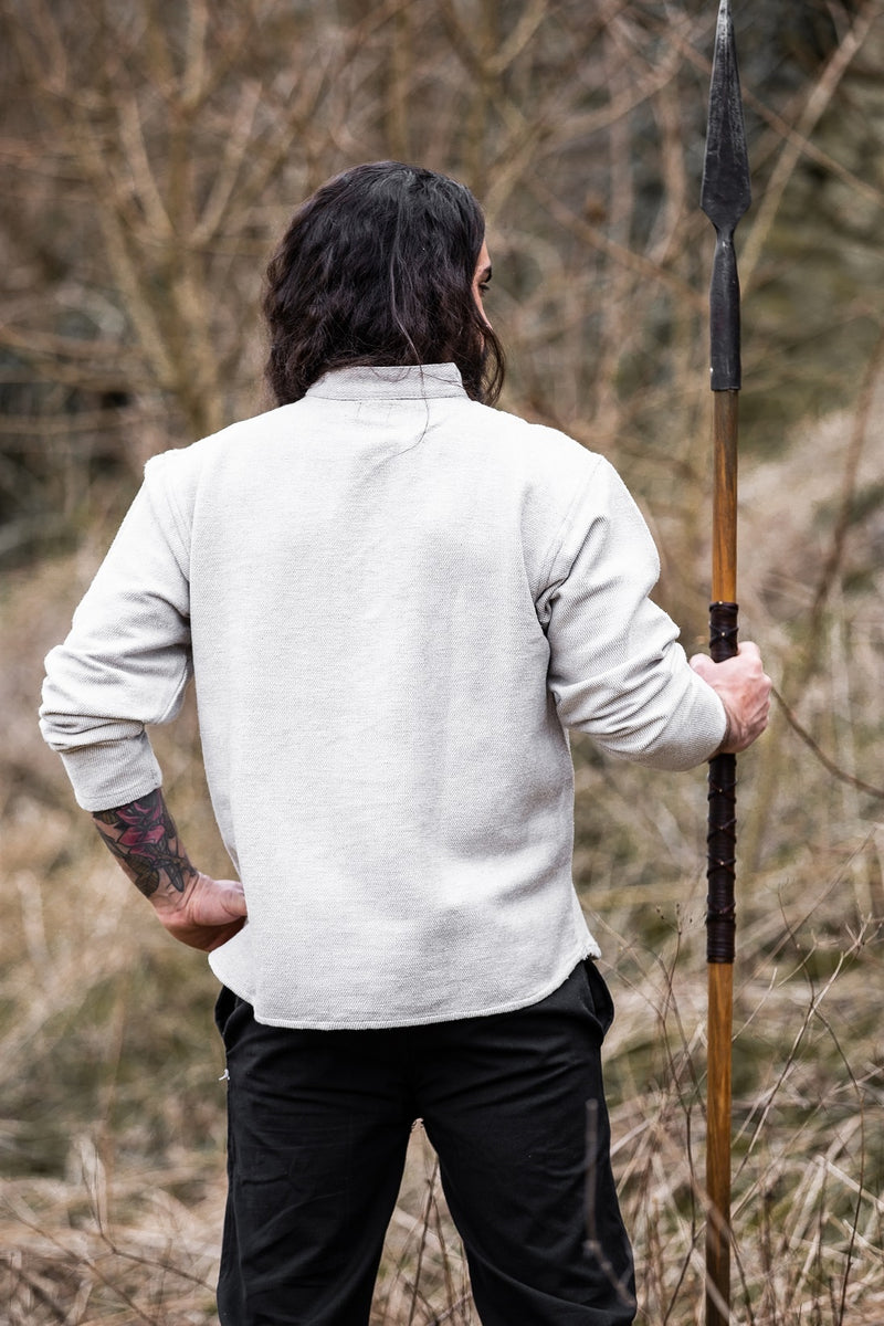 Tjock bomullsskjorta, grå 