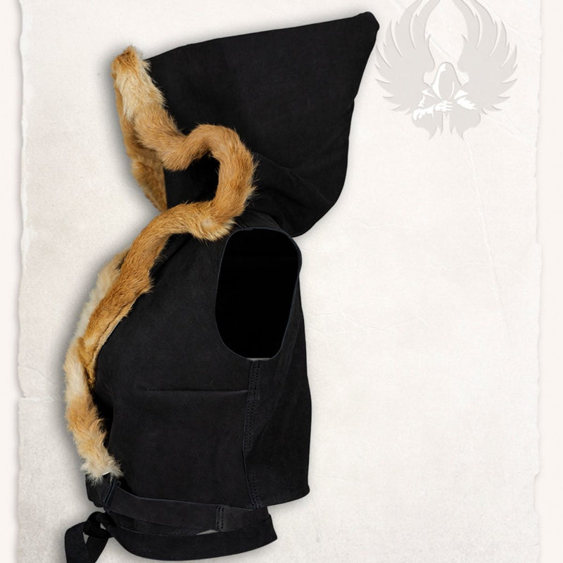 Læder top jetta, sort