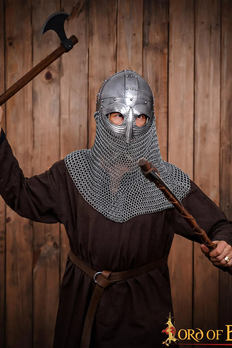 Wikinger Brillenhelm mit Kettengeflecht, 1,6 mm 