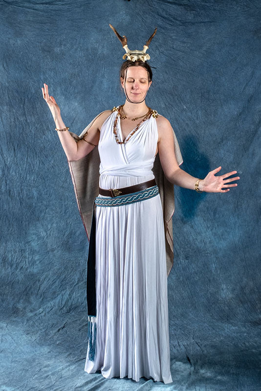 Godinnen Jurk Aphrodite, wit