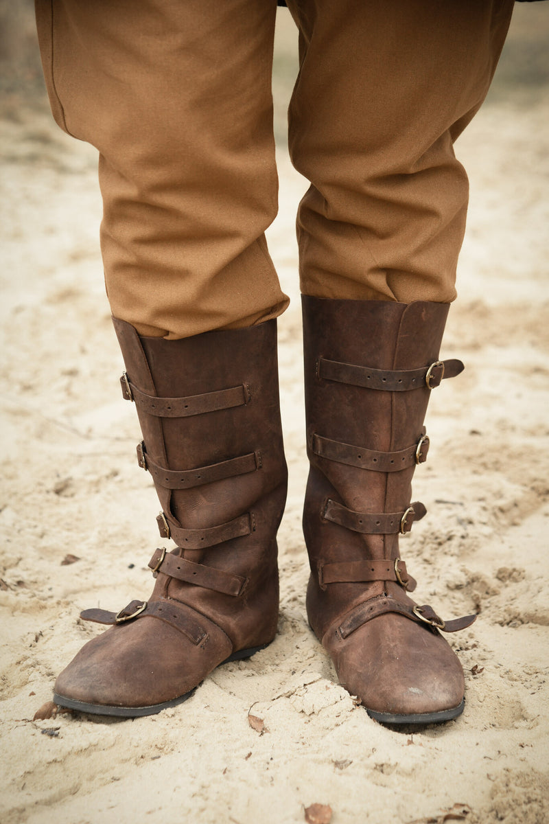 Laarzen met gespen, bruin