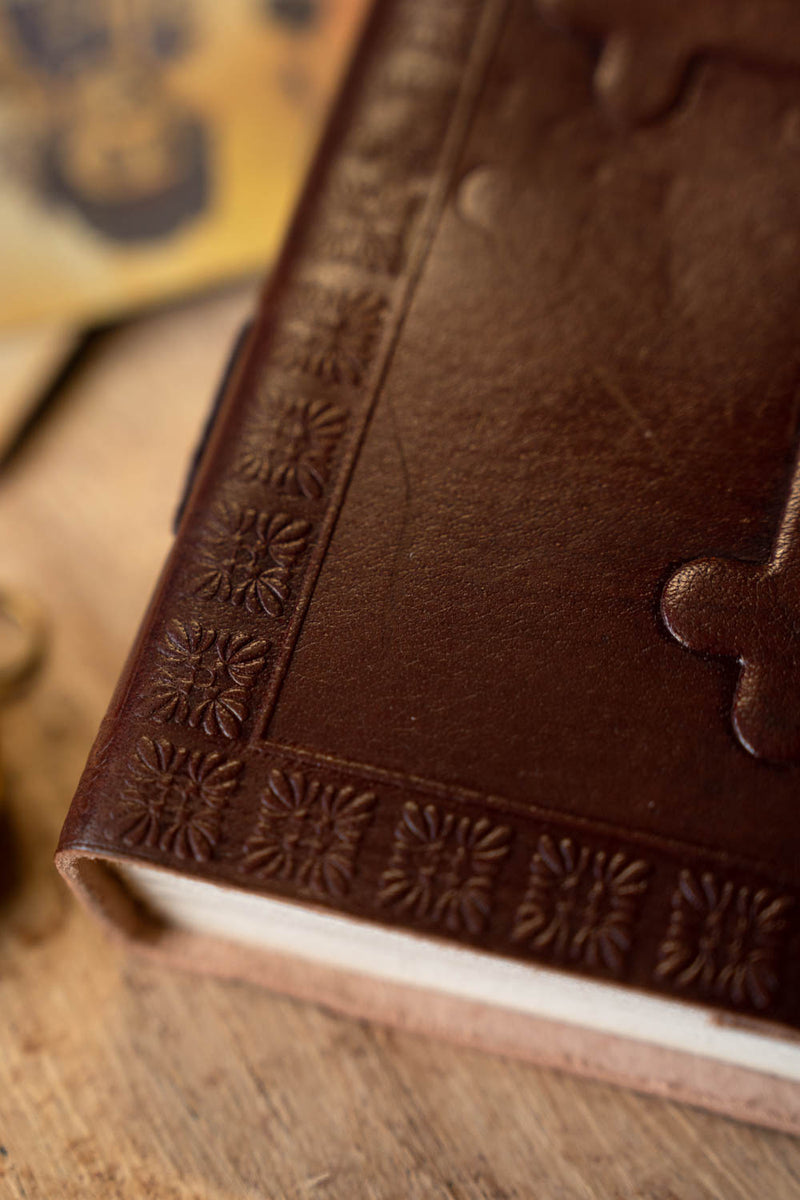 Medieval book with cross