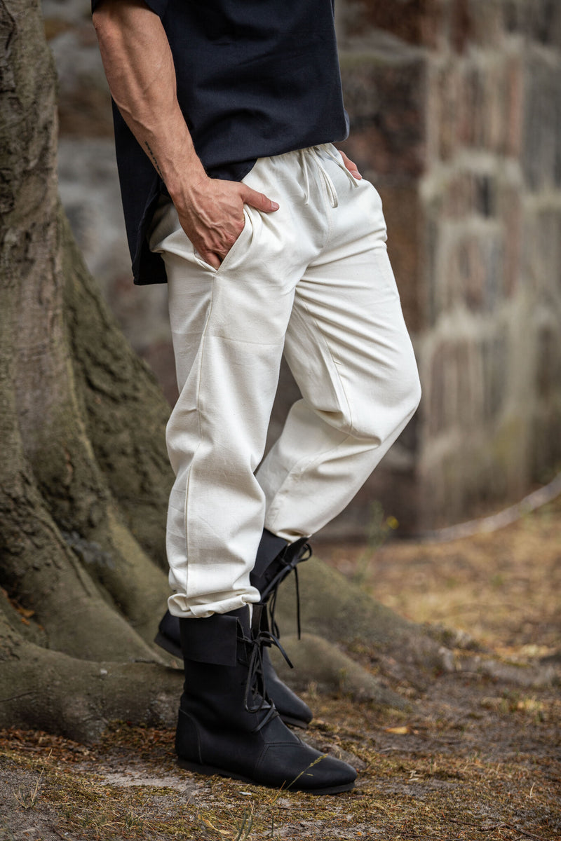 Katoenen broek Alin, crème