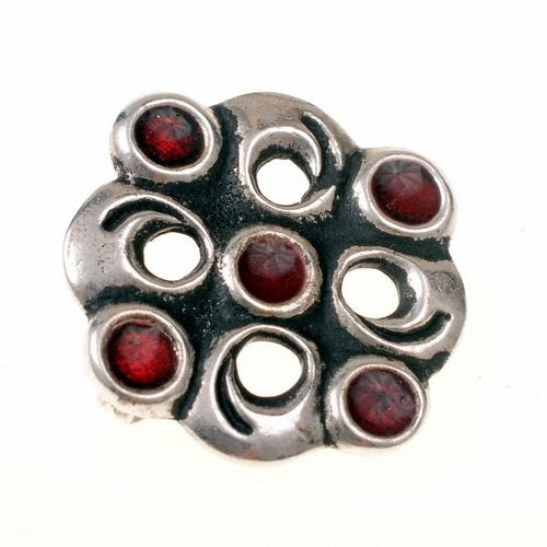 Merowingisches Cloisonné Fibel, versilberte Bronze 