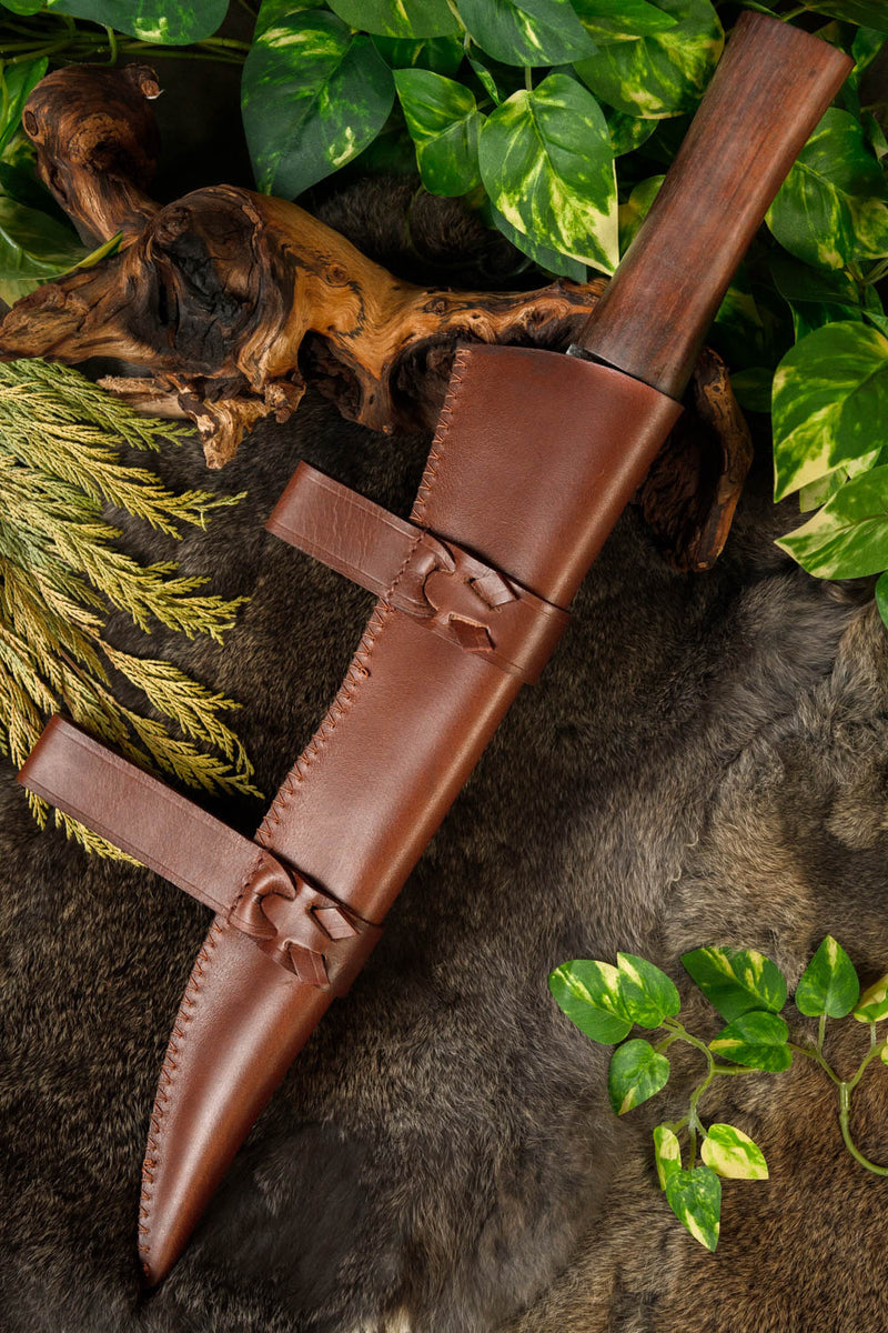 Vikingsax met schede, semi-scherp