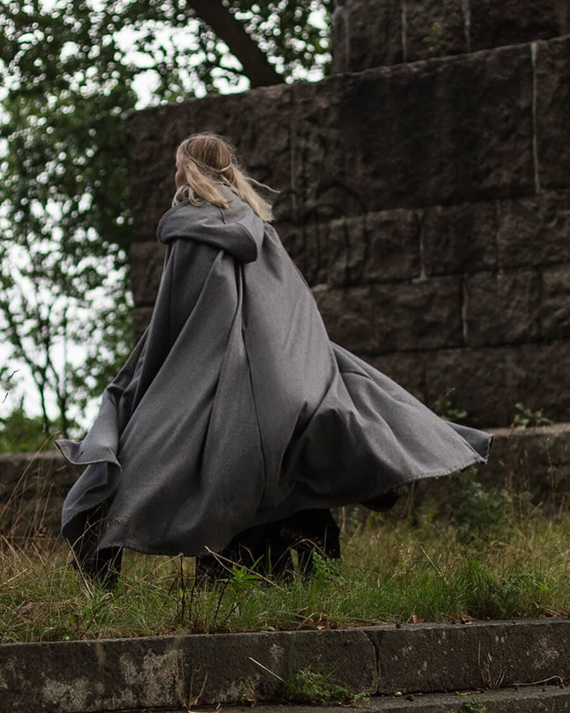 Mantel Harun, wolmix, grijs