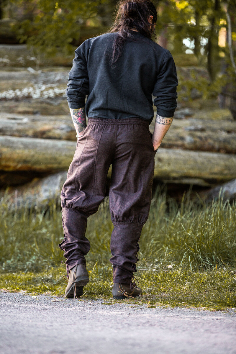 Vikingbroek Jorvik, bruin, wolmix