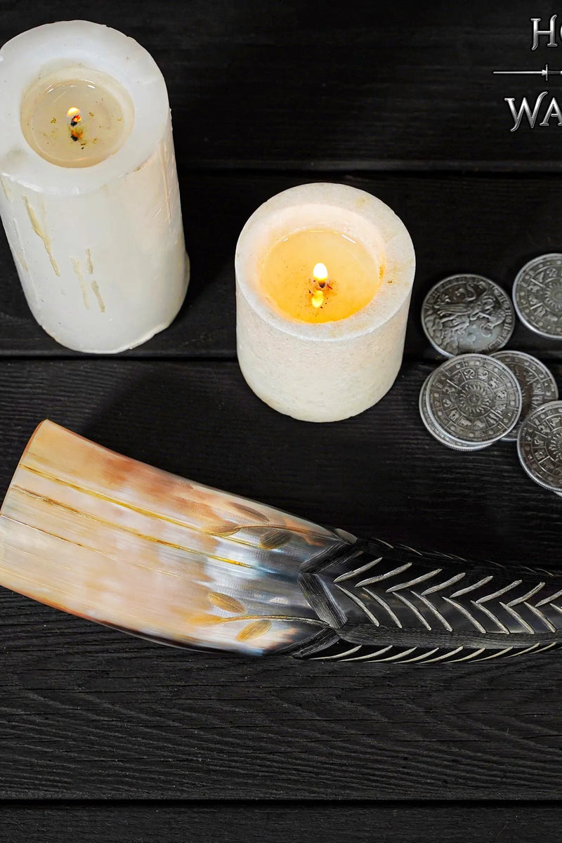 Gnome corne à boire gravé, 300-500 ml 