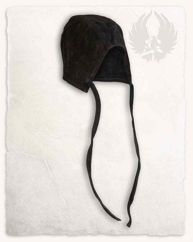 Cappuccio in pelle scamosciata Martinus, nero 