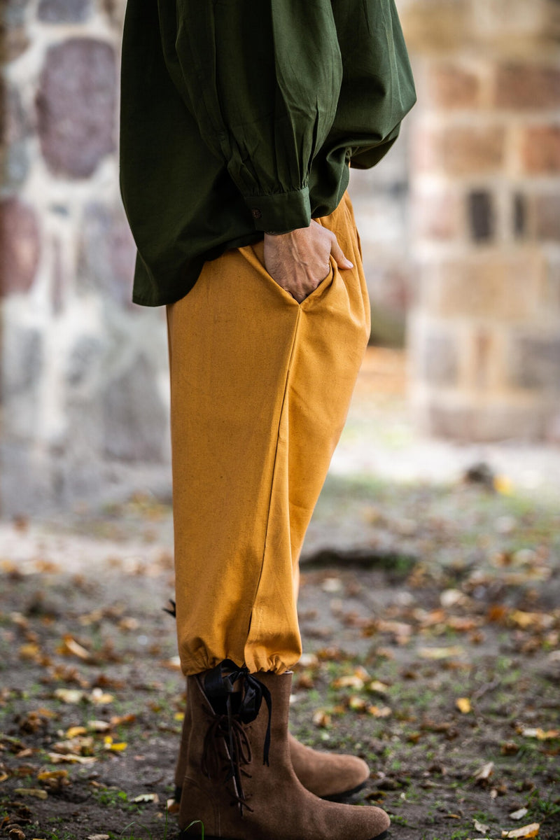 Trzy czwarte spodni, miód brązowy