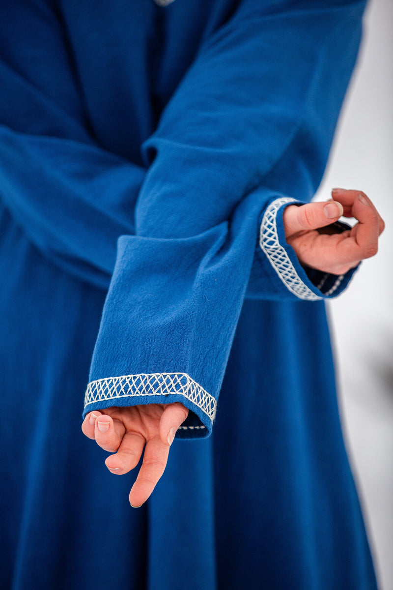 Prima medievale vestito Aelswith, blu 