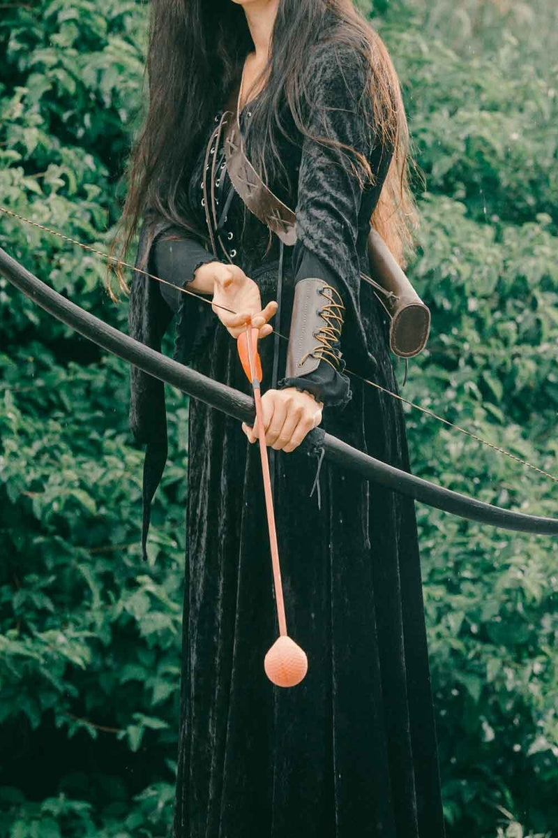 Marksman boog re-enactment / LARP, 50" (127 cm), 25 lbs, zwart