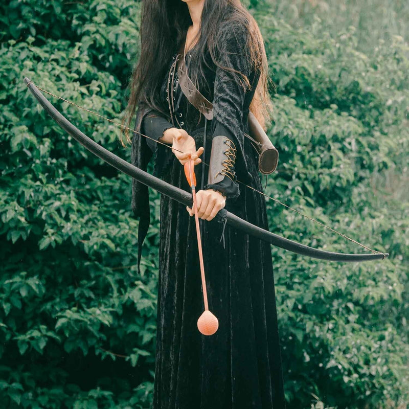 Marksman boog re-enactment / LARP, 50" (127 cm), 25 lbs, zwart