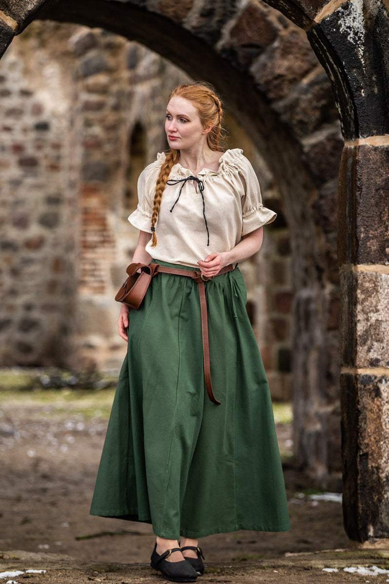 Middelalderskørt Konstanze, grøn