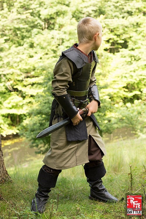 RFB pelle armatura toracica S, nero 