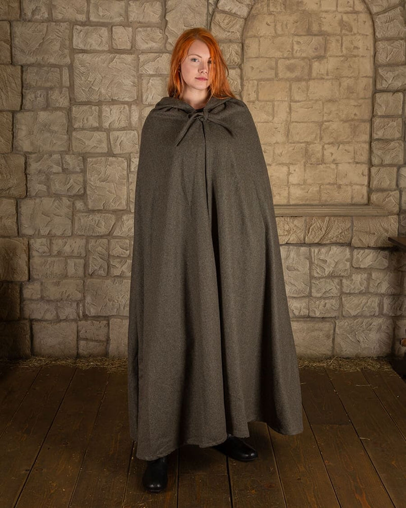 Mantel Harun, wolmix, olijf