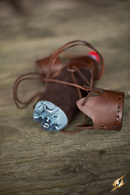 Holder til plast drikkeflaske, brun 