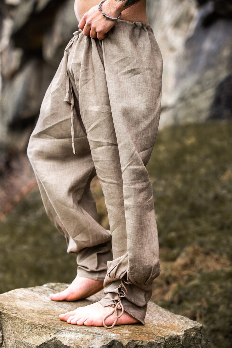 Linnen Vikingbroek Odin, grijs