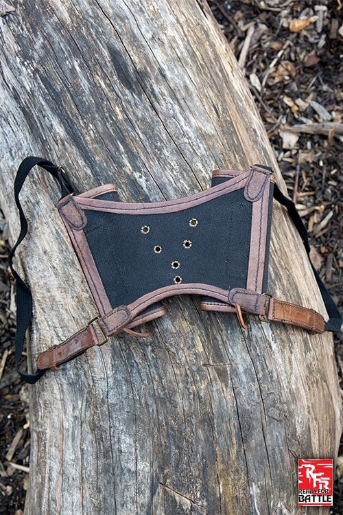 RFB Dubbele LARP zwaardhouder, bruin-zwart