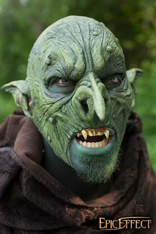 Aardman Mask, grön, Lajv mask 