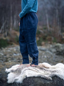 Lino Pantaloni vichinghi Odin, blu 