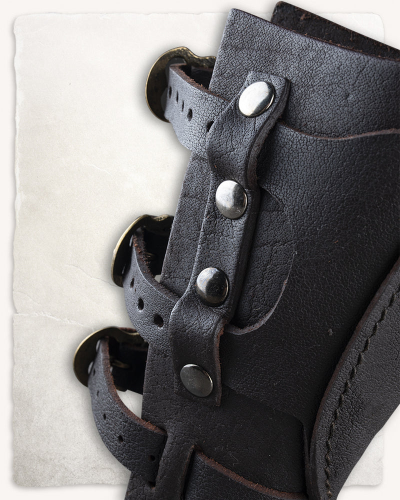 Geralt bracer voor flesjes, onderarmbeschermer, bruin, rechts