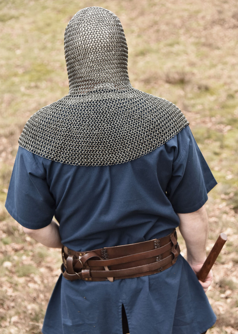 Maliën coif met vierkante hals, onbehandeld, 8 mm