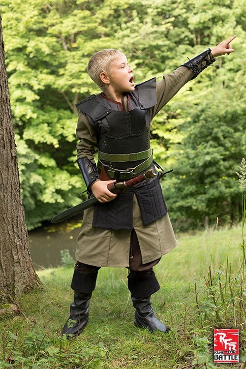 RFB pelle armatura toracica S, nero 