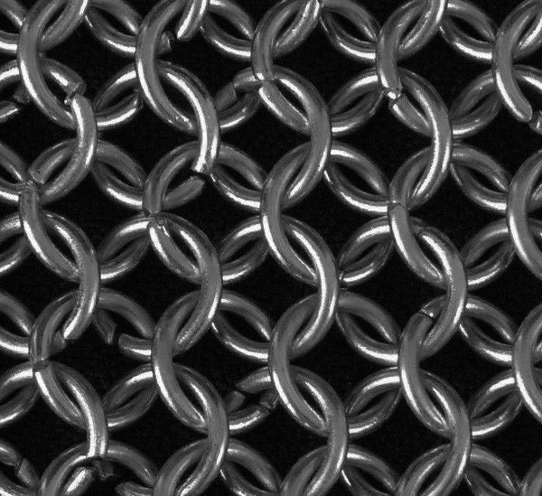 Chainmail coif, mild steel, butted, 8 mm