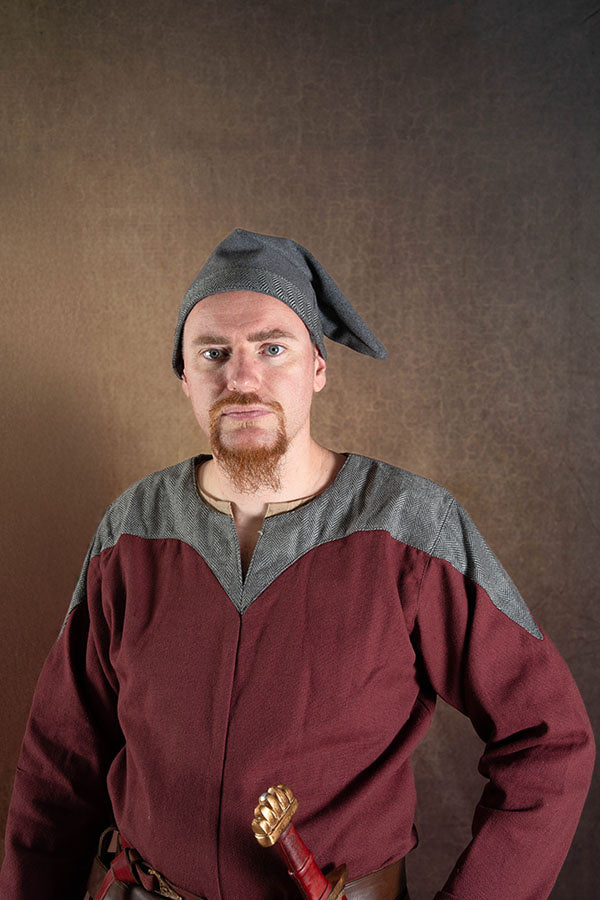 Wikinger-Mütze Toki, grau, Wollmischung 