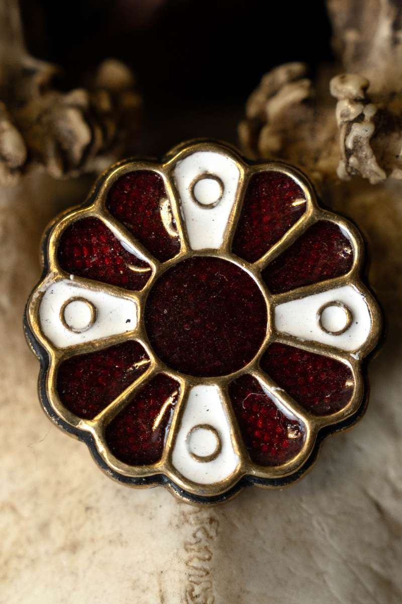 Fibule rosette alamane, bronze 