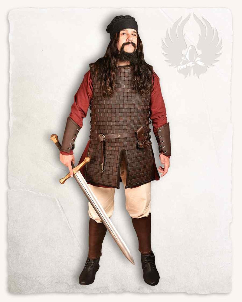 Leren brigdanine Ragur, zwart