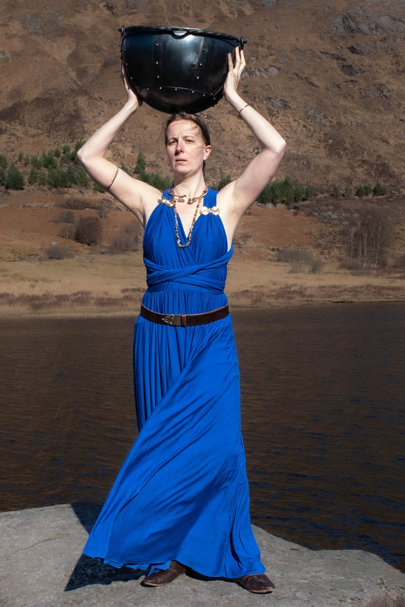 Godinnen Jurk Aphrodite, blauw