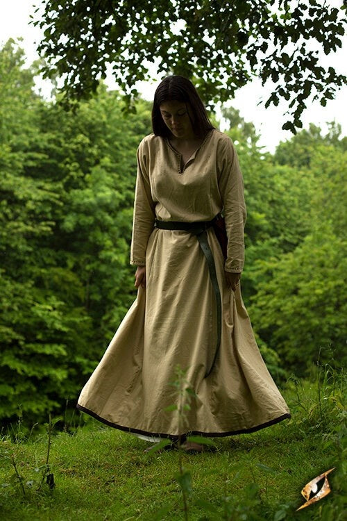 Cote, vestido, beige/marrón 