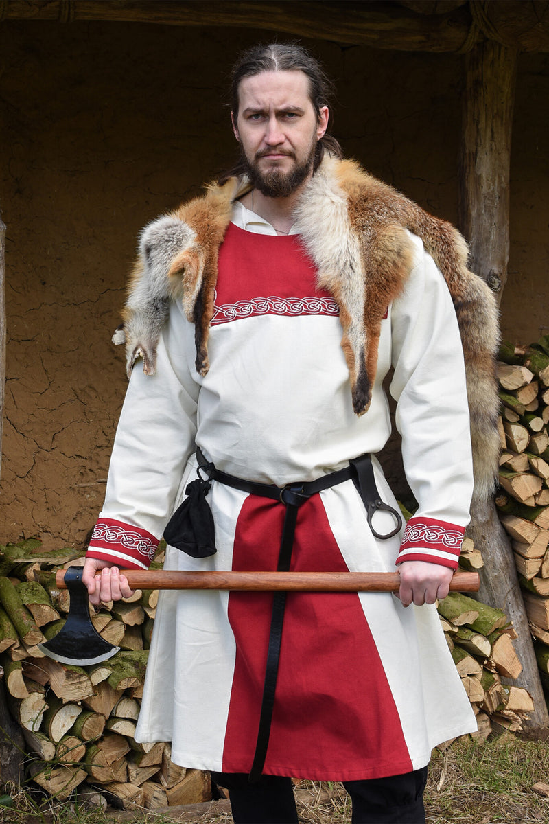 Vikingtuniek Viborg, naturel-rood