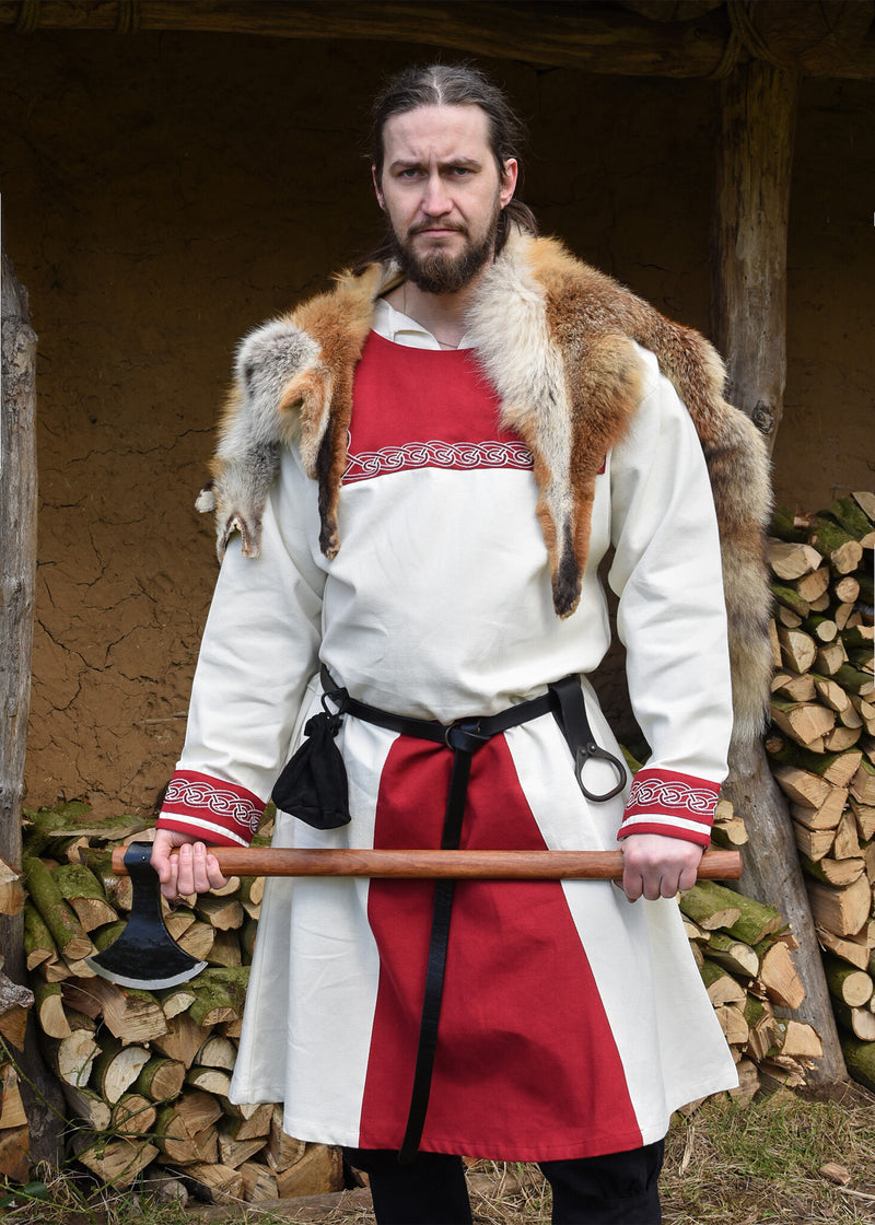 Vikingtuniek Viborg, naturel-rood