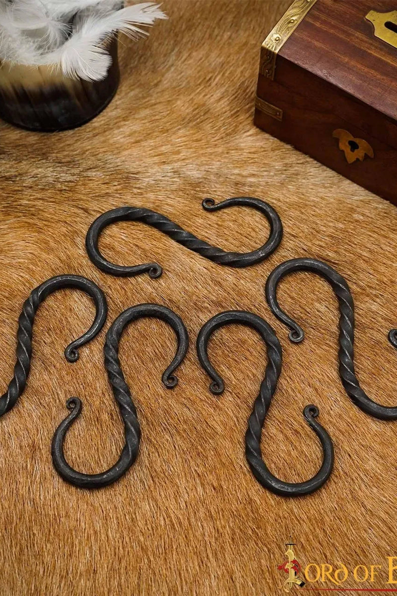 Handgesmede S-haken set van 5 stuks