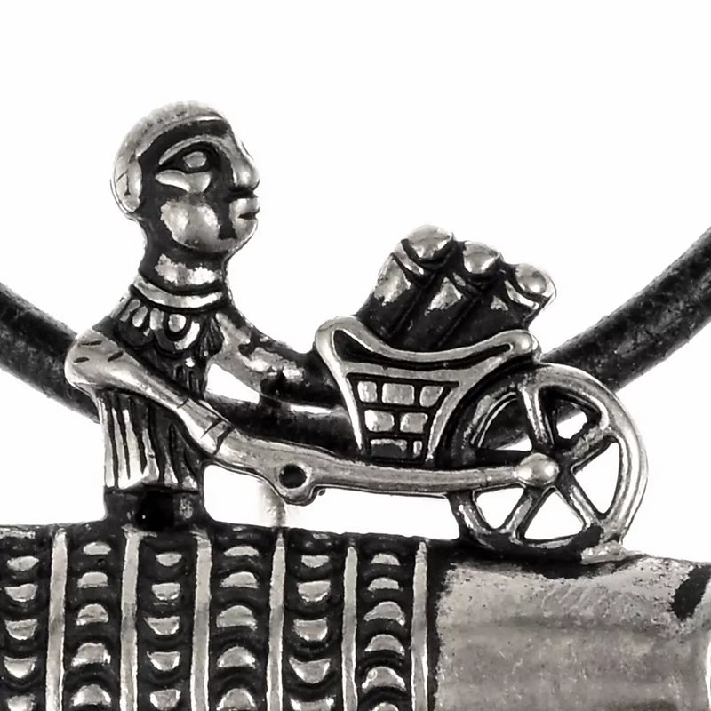 Pelgrimsbadge fallus met kruiwagen, verzilverd brons