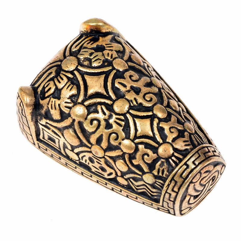 Animal head tortoise brooch Gotland, bronze