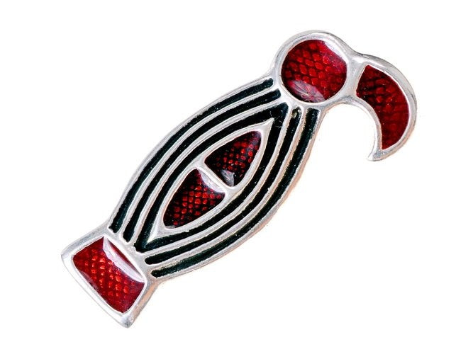 Alemannic bird fibula, silvered bronze